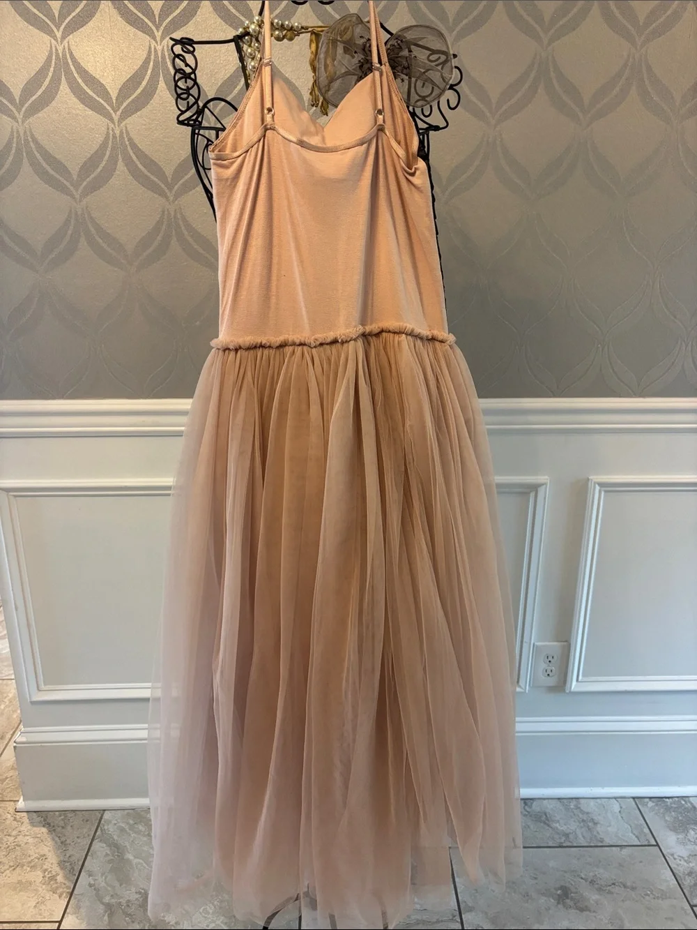 Ooh! La, La! Couture Black Sequin Bodice with Blush Tulle Skirt